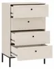 Commode à 4 tiroirs, cachemire, 75,9 x 40 x 115,5 cm Voir les images du produit 2