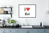 MuchoWow® Gerahmtes Poster Ich liebe - Evi - Mädchen 80x60 Produktbild-Vorschau 3