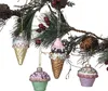 Weihnachtsanhänger 4 Stück Glas Muffin und Eis Produktbild-Vorschau 2