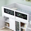 Łóżko na poddaszu Merax 90x200 cm z dwudrzwiową szafką do Podgląd zdjęcia produktu 7