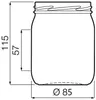 Einmachglas 540 ml PROFI II klar/transparent 20 Stück Produktbild-Vorschau 2