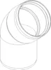 Poloplast POLO-KAL XS, Bogen, DN 110, 45, 1 pz. Anteprima dell’immagine prodotto 5