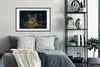 MuchoWow® Gerahmtes Poster Katze - Gelb - Blumen - Produktbild-Vorschau 2