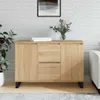 vidaXL Príborník Sonoma dub 101,5x35x70 cm Materiál na báze Náhľad obrázku produktu 1