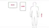 A diagram showing the relative sizes of two framed items (60x40cm and 40x60cm) next to a silhouette of a person who is 180cm tall. Anteprima dell’immagine prodotto