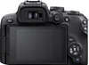 The back view of a black Canon EOS R10 camera with its LCD screen and various buttons. Náhľad obrázku produktu