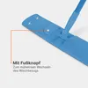 A close-up of a blue mop head with a highlighted button and text overlay. Anteprima dell’immagine prodotto