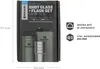 The image shows the packaging of a Stanley shot glass and flask set. The packaging is dark gray with text and images of the products inside. Produktbild-Vorschau