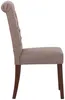DELUKE® Esszimmerstuhl WALES Samt - 98x45x63cm, taupe, Holz Produktbild-Vorschau 3