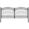 vidaXL Gartentor KAMPEN mit Speerspitze Schwarz 302 x 125 Produktbild-Vorschau 1