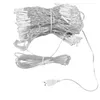 A coiled string of white LED lights with a USB connector. Produktbild-Vorschau