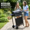 Outsunny Gasgrill 5 KW 2 Brenner BBQ Grillwagen Edelstahl Produktbild-Vorschau 8