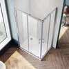 Eck Duschkabine 100x90x195cm Doppel Schiebetür Produktbild-Vorschau 2
