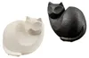 Gilde Figuur, kat, "Gea", kunsthars, zwart, wit, L. 10,5 Productafbeelding-voorbeeld 1