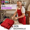 EllaTex Schürze Kochschürze Latzschürze 100% Baumwolle Produktbild-Vorschau 2