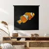 MuchoWow® Wandteppich Wandbehang Fisch - Linie - Schwarz Produktbild-Vorschau 6