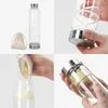 Navaris Wasserflasche mit Mineralstein und Neoprenhülle Produktbild-Vorschau 4