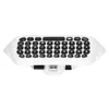 A white and black gaming keyboard with a QWERTY layout is shown from a top-down perspective against a white background. Produktbild-Vorschau