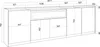 Sideboard, Highboard, 260x37x80cm, 5 Türen, Elektrokamin., Produktbild-Vorschau 3