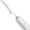 A close-up shot of a white electric toothbrush head and handle being connected. Produktbild-Vorschau