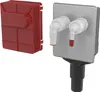 A product shot of a plumbing fixture with two parts shown separately against a white background. Anteprima dell’immagine prodotto