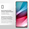 A smartphone screen protector is shown with descriptive text and a graphic representation of a phone. Produktbild-Vorschau