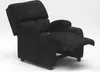 A black recliner chair with its footrest extended, shown against a white background. Anteprima dell’immagine prodotto