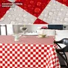 Tischdecke oldscool Karo Rot 160x140cm Schnittkante Produktbild-Vorschau 4