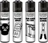 Clipper Reibrad Feuerzeuge Junkie Tattoo, 4 Stück Produktbild-Vorschau 1
