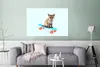 MuchoWow® Poster Fuchs - Tiere - Skateboard - Blau 120x80 Produktbild-Vorschau 5