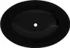 vidaXL Lavabo in Vetroceramica ovale nero 40 x 33 cm Anteprima dell’immagine prodotto 3