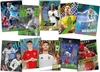 A collage of various football trading cards featuring different players. Produktbild-Vorschau