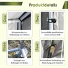 ELANDEPOT Posto auto coperto 296 × 190 × 200 cm grigio Anteprima dell’immagine prodotto 3