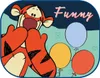 A cartoon illustration of Tigger from Winnie the Pooh with balloons and the word "Funny". Podgląd zdjęcia produktu