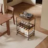 Rollschrank in rustikalem Braun – Beistelltisch, Regal, Produktbild-Vorschau 5