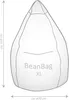 Sitzsack BeanBag Fellimitat RAYA XL Produktbild-Vorschau 2
