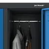 Interior of a locker with clothes hanging on a rod. Produktbild-Vorschau