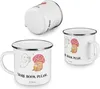 Mr. & Mrs. Panda Emaille Tasse Gespenst  Prost  - Weiß - Produktbild-Vorschau 4