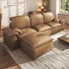 Ecksofa 3-Sitzer mit Longchair 280cm, Weiches Lederoptik Produktbild-Vorschau 9