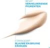 A swatch of cream-like product with text overlays describing its benefits. Náhľad obrázku produktu