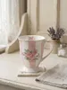 Taza de porcelana Clayre & Eef, 300 ml, color rosa violeta, Vista previa de la imagen del producto 5