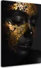 Leinwandbild Frauengesicht in Gold 40x60 Feeby Schwarz bild Produktbild-Vorschau 1
