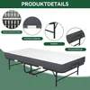 Klappbett 96x190, Gästebett mit Matratze, Rollbett stabil, Produktbild-Vorschau 2