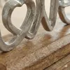Dekoaufsteller Love Home H 11 cm Mangoholz Aluminium 2er Produktbild-Vorschau 7