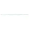A minimalist product image showing a white, translucent shelf with chrome brackets against a plain white background. Voir les images du produit