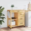 vidaXL Küchenwagen MONZA 84x40x88,5 cm Massivholz Kiefer Produktbild-Vorschau 3