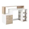 HOMCOM Bureau informatique avec 2 tiroirs, bureau avec Voir les images du produit 1