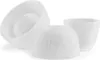 Three white silicone earbud tips are arranged on a white background. Voir les images du produit