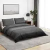 vidaXL Bettwäsche-Set Dunkelgrau 225x220 cm Baumwolle Produktbild-Vorschau 2
