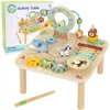 Woopie Groene Houten Educatieve Tafel Muzikaal Sensorisch Productafbeelding-voorbeeld 1